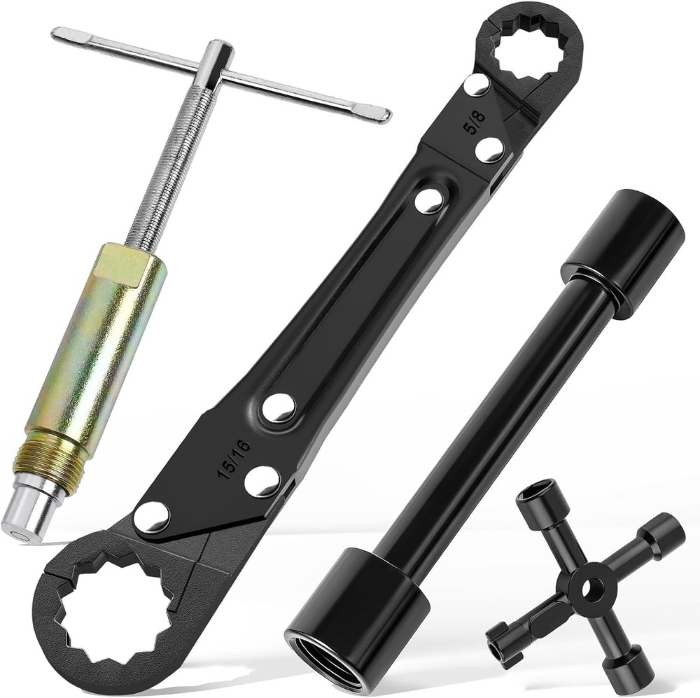 Kavedod Plumbing Tools, Angle Stop Removal Tool with compression sleeve pulle...