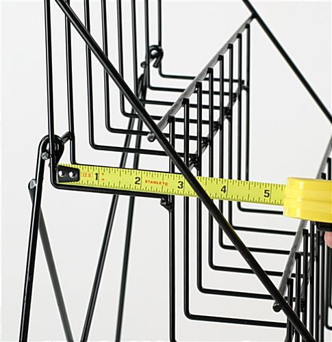 Black Wire Literature Display 6 Tier Countertop Folding Rack Books DVD CD Folds