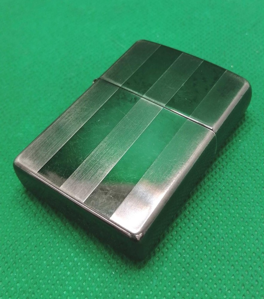 Zippo striped oil lighter (used)
