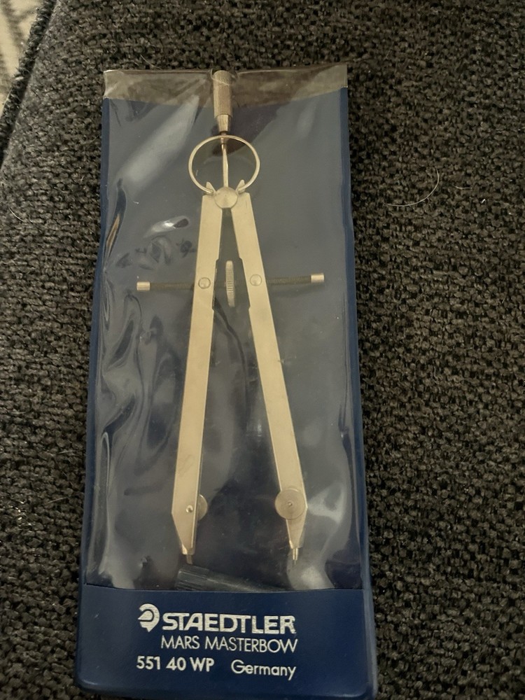 Vintage Staedtler Mars Masterbow Drawing Compass Made In Germany