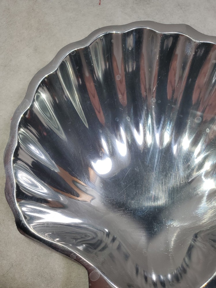 Silverplate Scallop SeaShell Trinket Soap Candy Condiment Dish Beach Table Decor