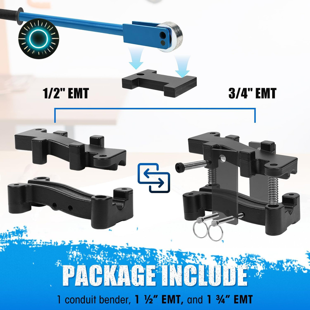 Conduit Offset Bender 2 in 1 - Both ½“& ¾” EMT Ensuring Precise and Efficient...