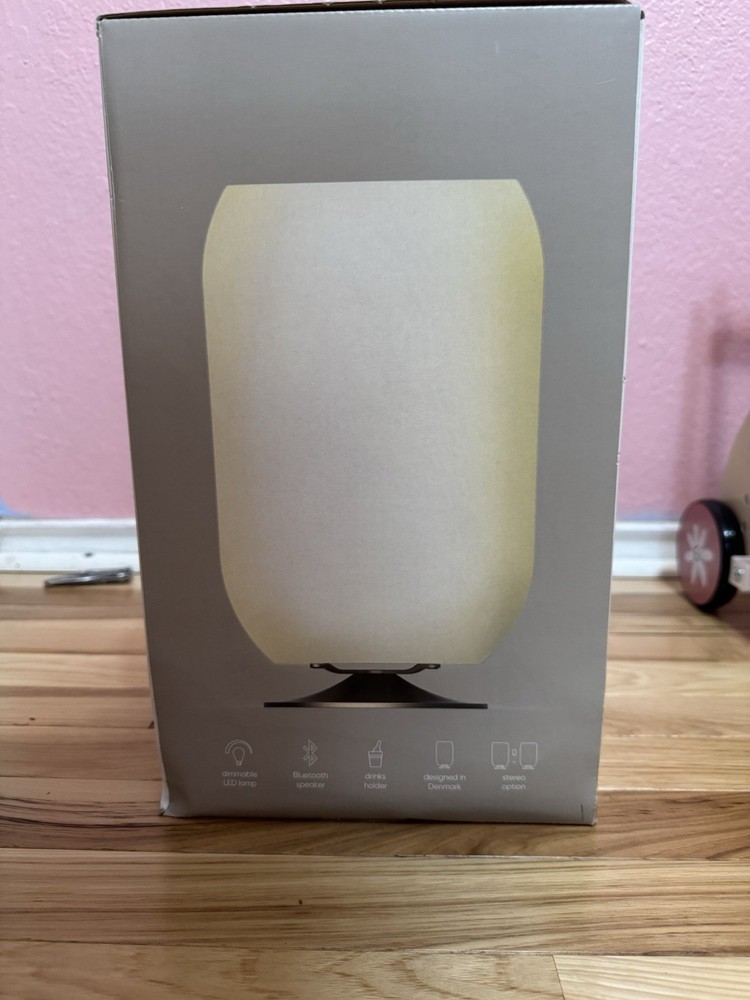 Kooduu Atmos Brass Bluetooth Speaker Dimmable LED Lamp with Drinks Holder