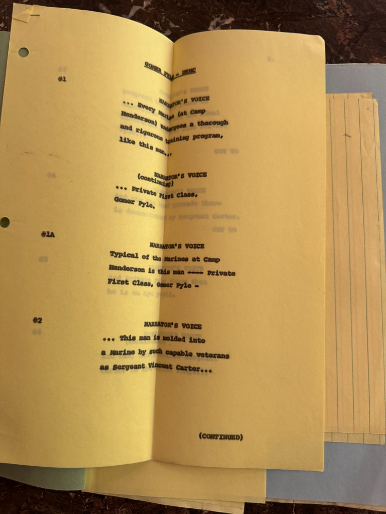 Gomer Pyle USMC - HEAVILY ANNOTATED Original Script - A STAR IS BORN #52