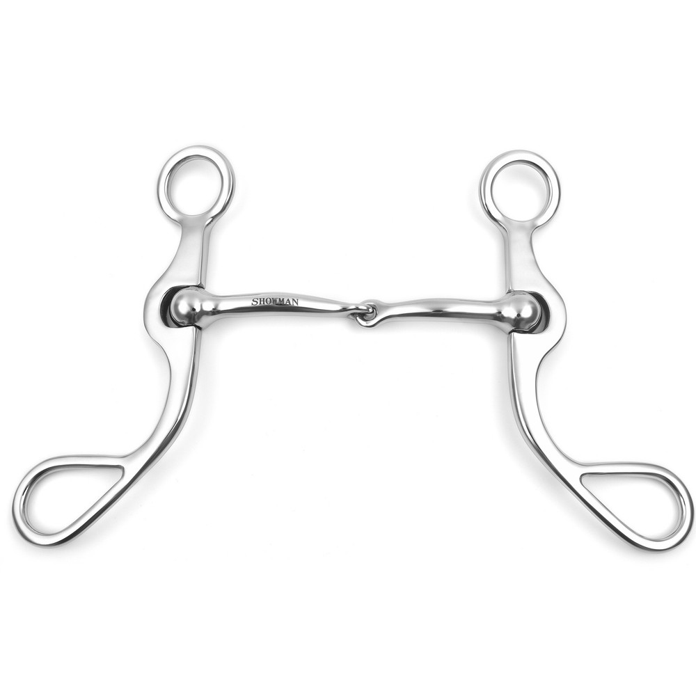 Showman Curved Shank Bit w/ Smooth Snaffle