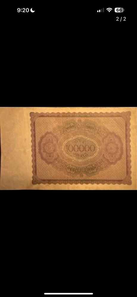 1923 Germany Hundred Thousand Mark 100000 Hyperinflation