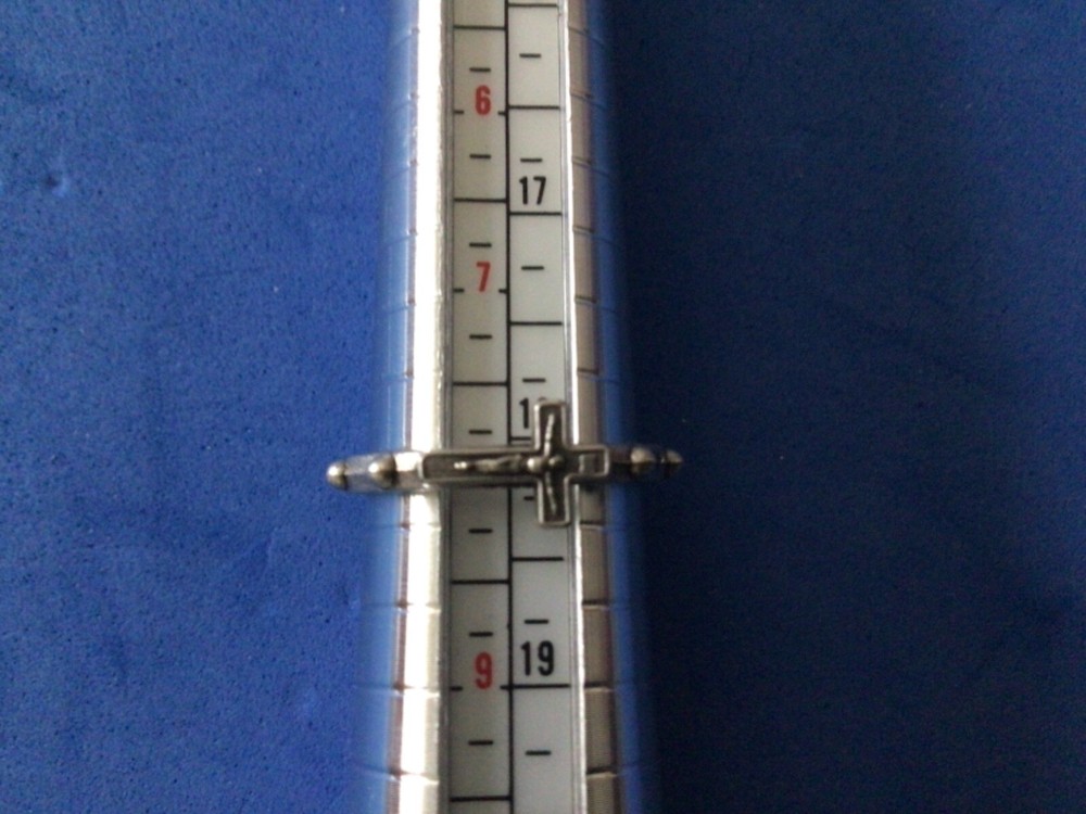 Crucifix Rosary Ring Ring Size 8 Silver Tone Oxidized Metal 1 Decade Prayer Ring