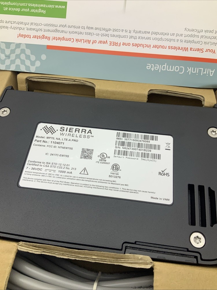 Sierra Wireless AirLink MP70 LTE-Advanced Pro Rugged Router & FirstNet Ready 💰