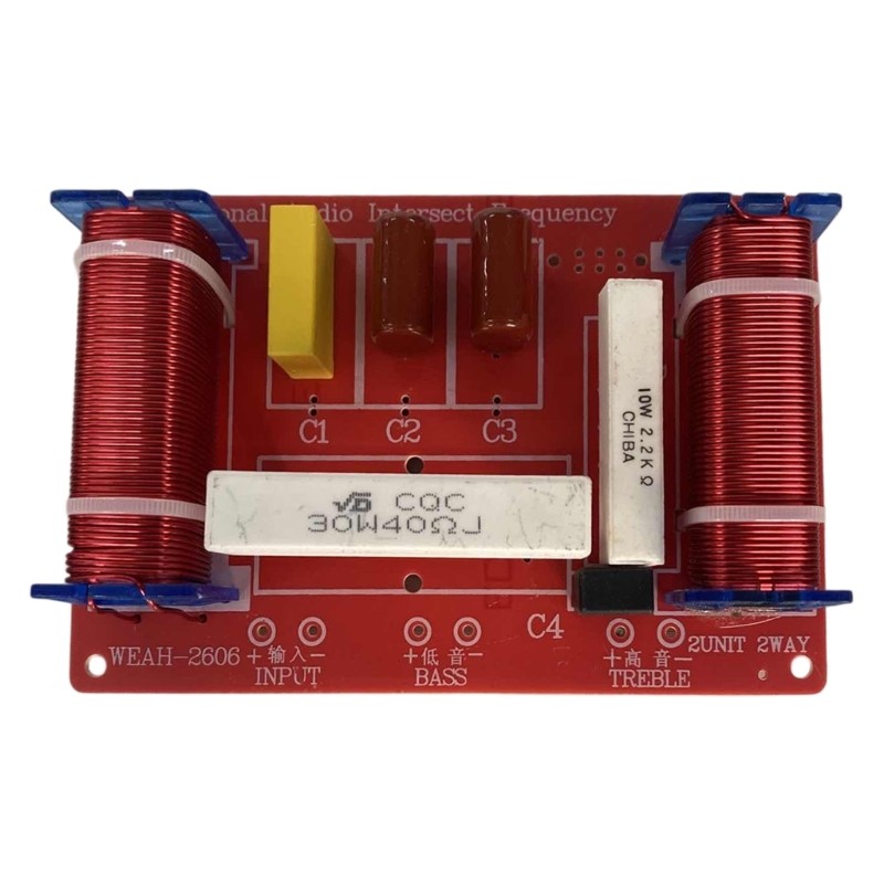 400W 2 Ways Speaker Crossover Treble Bass Filter Frequency Divider