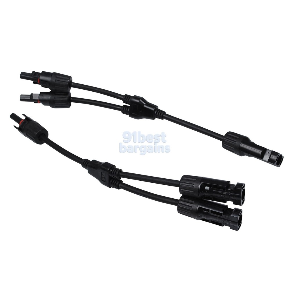 1-2 Solar Panel Y Branch Cable Connection Waterproof Adapter Connector Extension