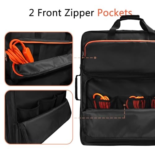 Solar Panel Storage Bag Compatible with 2 Jackery 200W, Padded Portable Solar