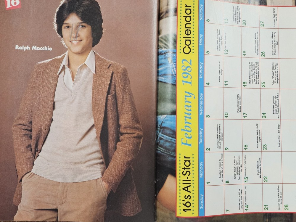 16 Magazine February 1982 KISS, BAIO, SPRINGFIELD, GIBB