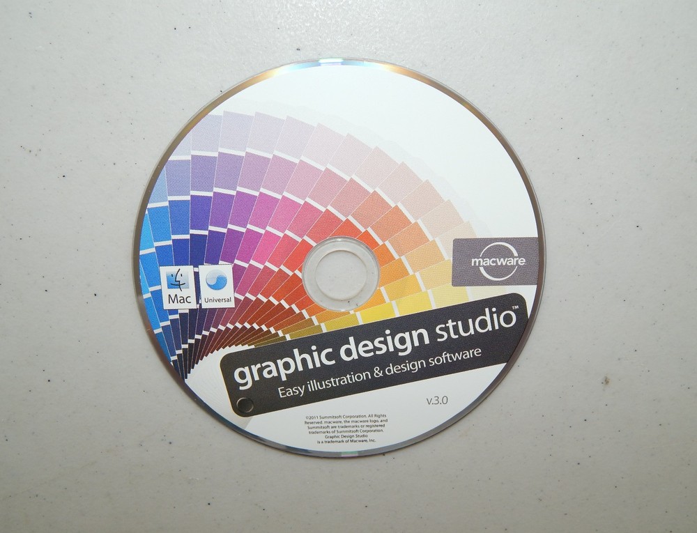 Graphics Design Studio 2011 V 3.0 MACINTOSH Macware w/ Box & Manual Summitsoft