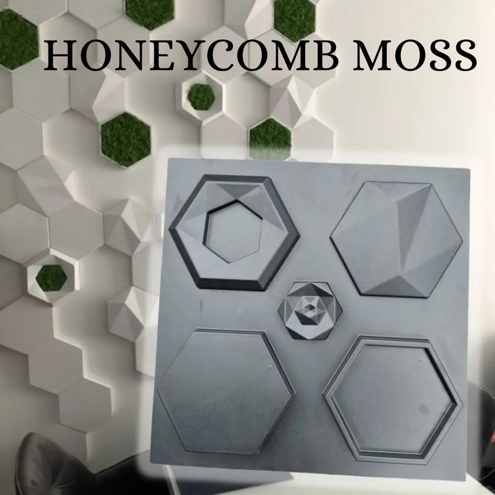 Mold For 3D Panel HONEYCOMB MOSS Molds Plaster Wall Art Decor ABS Plastic Form