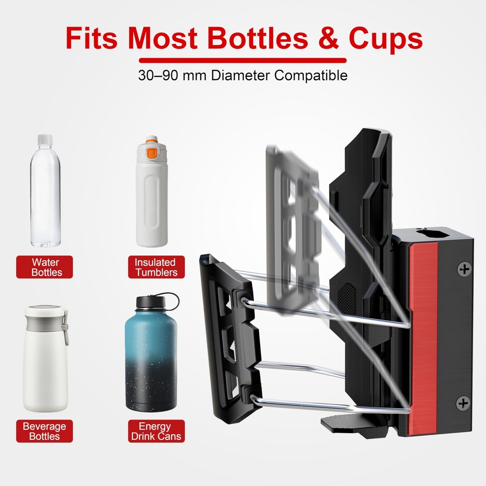 SWER Cup Holder Accessories Compatible with Milwaukee Packout, Adjustable Dri...