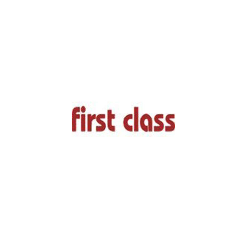 FIRST CLASS Self-Inking Stamp -Red - Trodat 4911 - 9/16" x 1-1/2"