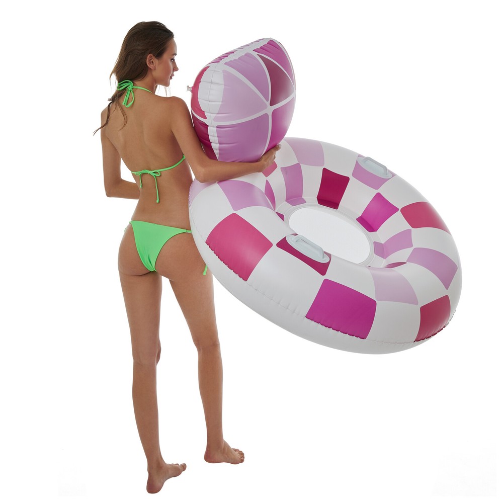 Inflatable Floating Lounge Ring Bed Float Beach Swimming Pool Raft Water Hammock