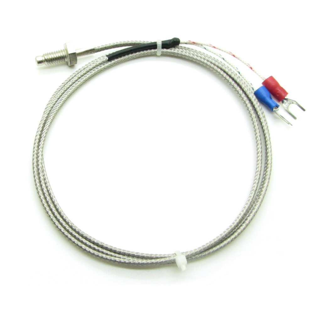 1M Cable K Type Screw Thermocouple Temperature Sensor Probe 6mm Thread 0-600℃