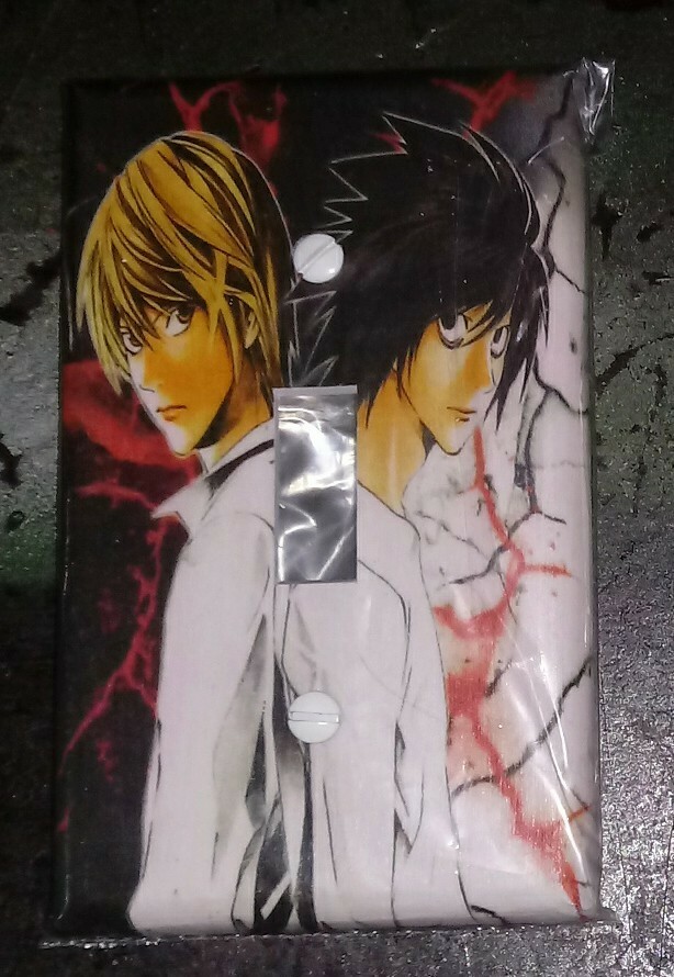 Custom Handmade Death Note - "L & Light" Character Single Toggle Switch Cover