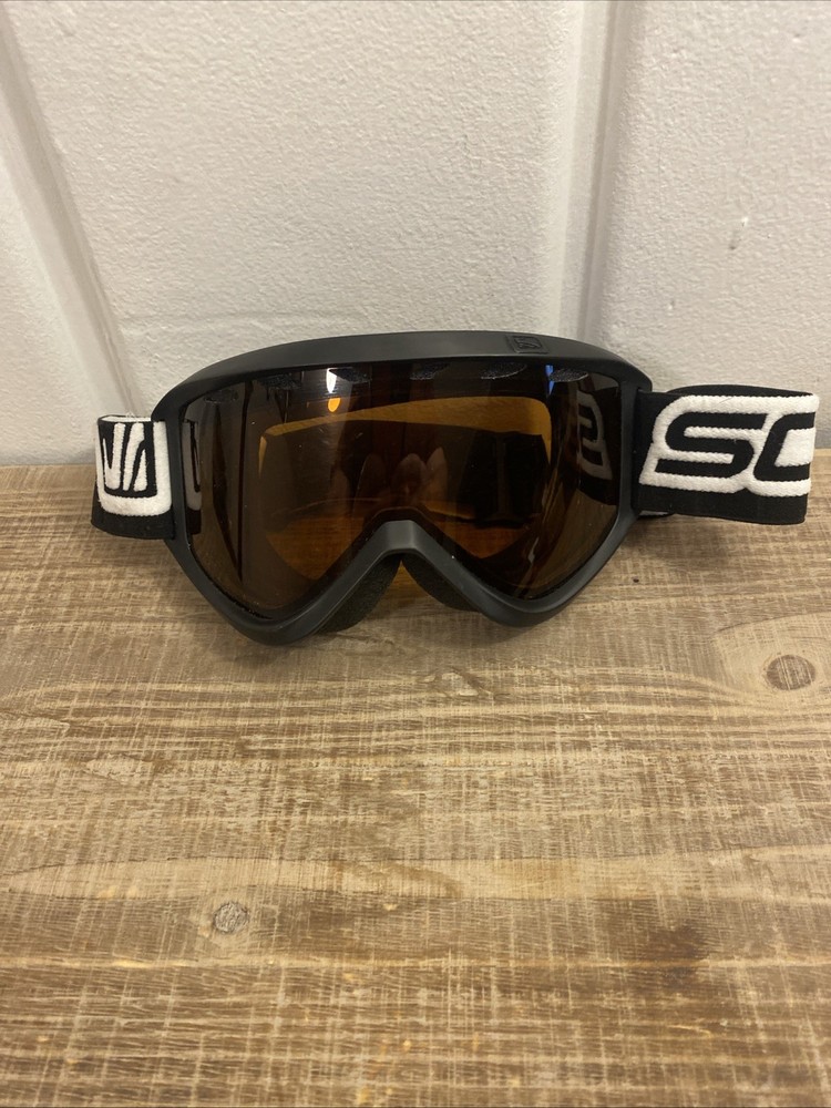 Scott Ski Snowboard Goggles Black Frame Orange Lens Adjustable Strap