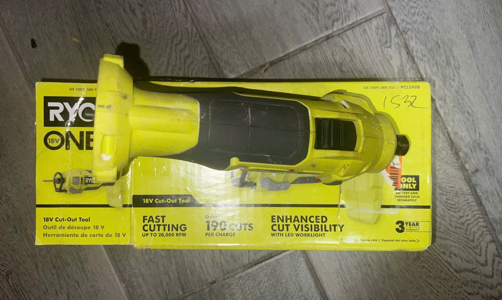 Ryobi PCL540B 18V ONE+ Cordless Cut-Out Tool (Tool Only) - Missing Lock Nut