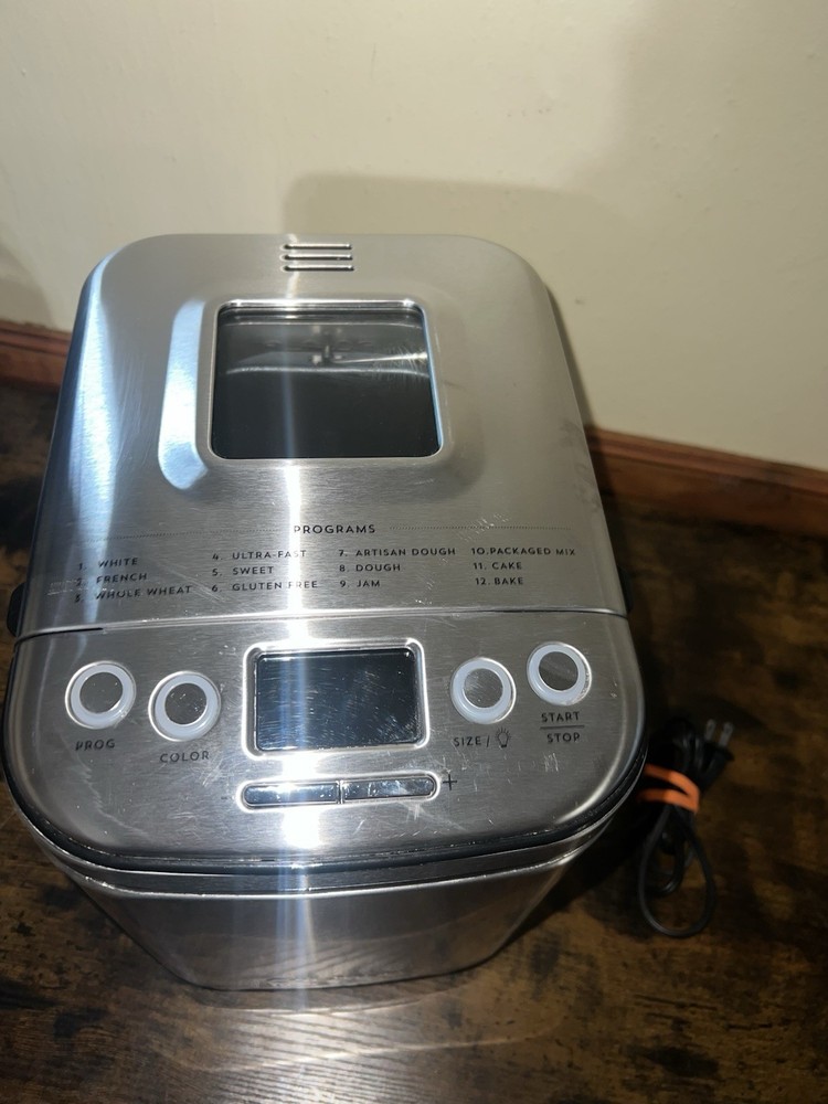 Cuisinart CBK-110 Bread Machine Stainless Steel 1.5lb 12 Programs LCD Timer