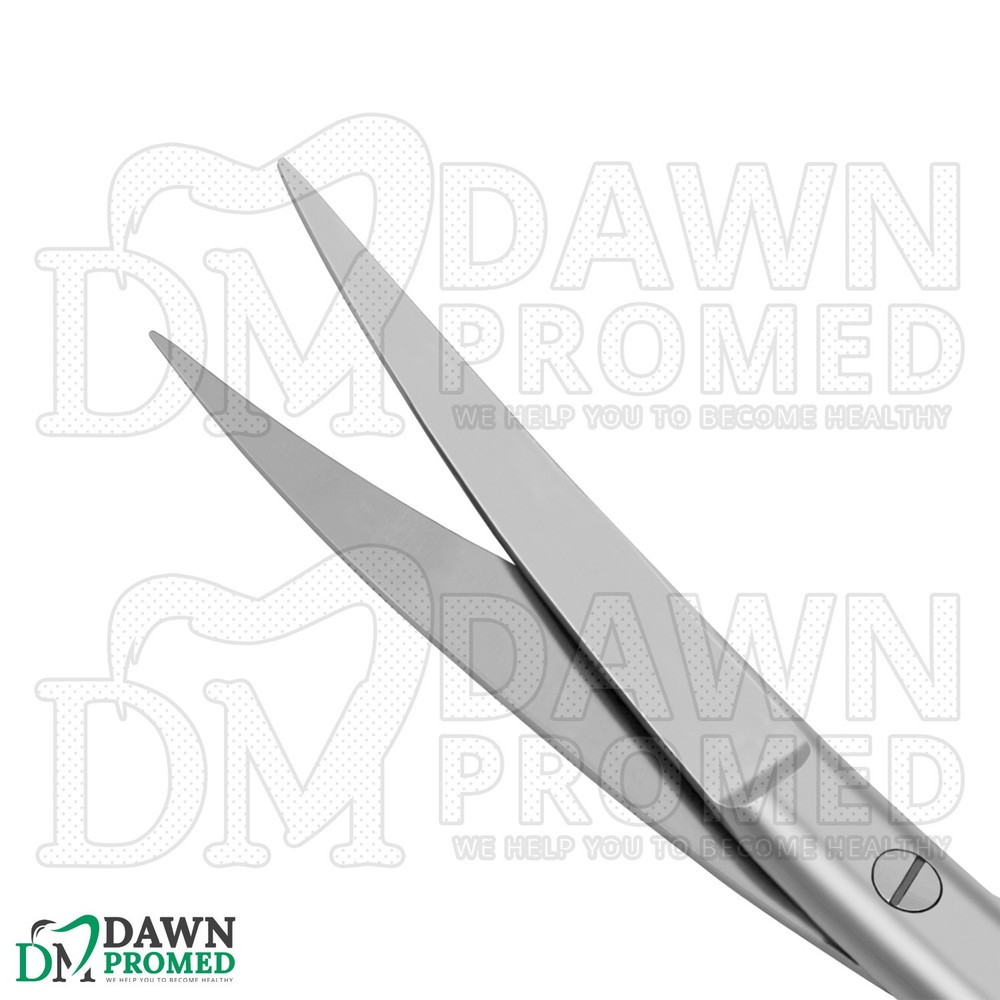 3 Pcs Operating Scissors 4.5" Curved Sharp Sharp Round Pattern Surgical Set