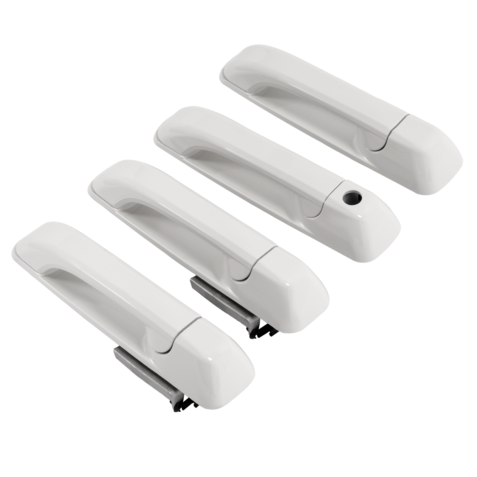 Fits DODGE RAM 1500 2009-2024/ RAM 2500 2011-2025 Outside Door Handle White 4Pcs