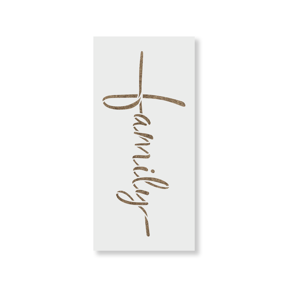 Family Cross Stencil - Durable & Reusable Mylar Stencils