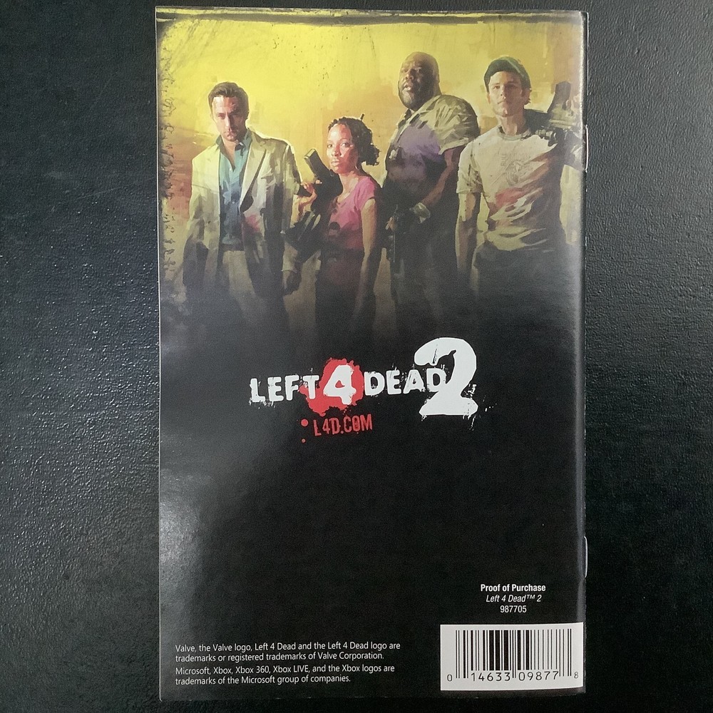 Left 4 Dead 2 Microsoft Xbox 360 Instruction Manual Only