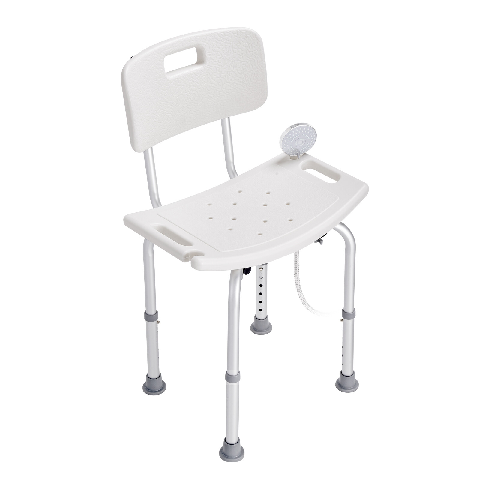 VEVOR Shower Chair Bath Bench with Back Adjustable Height Seat