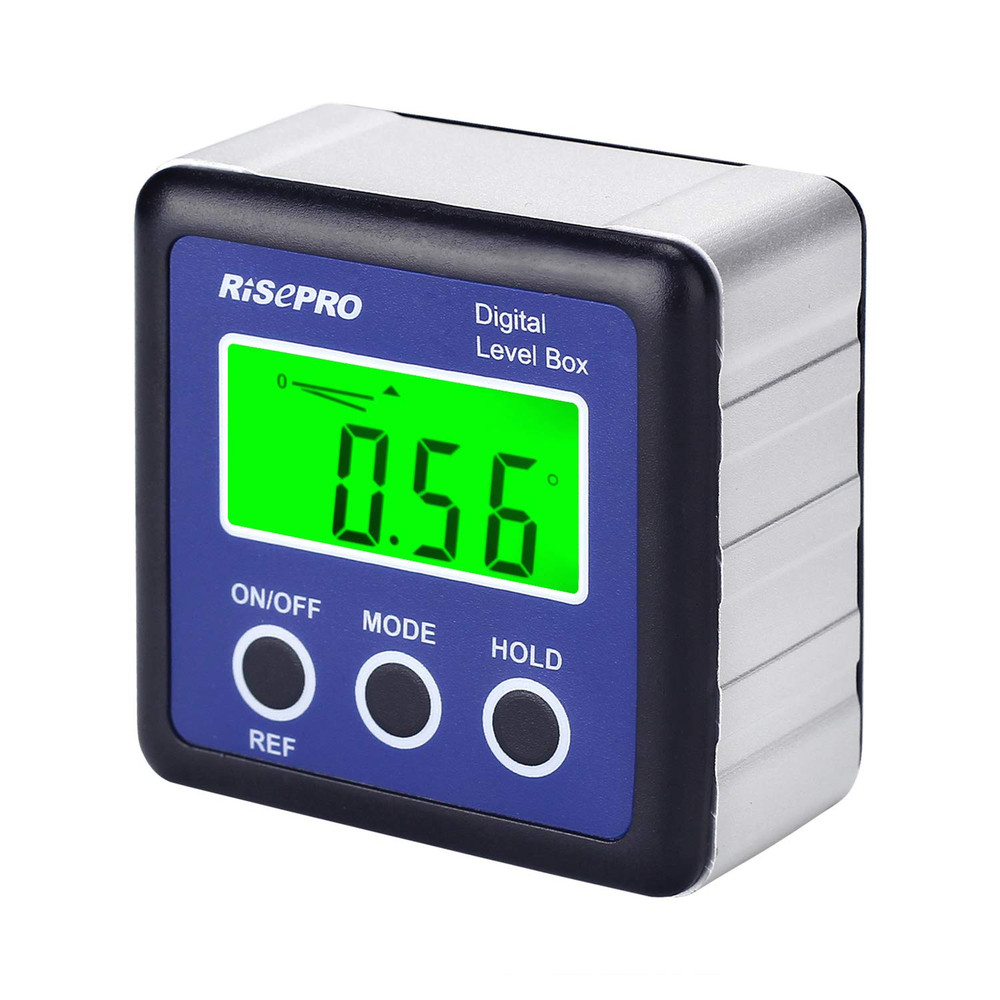 Digital Level Box Angle Gauge Protractor Inclinometer Bevel Box with Data Hold,