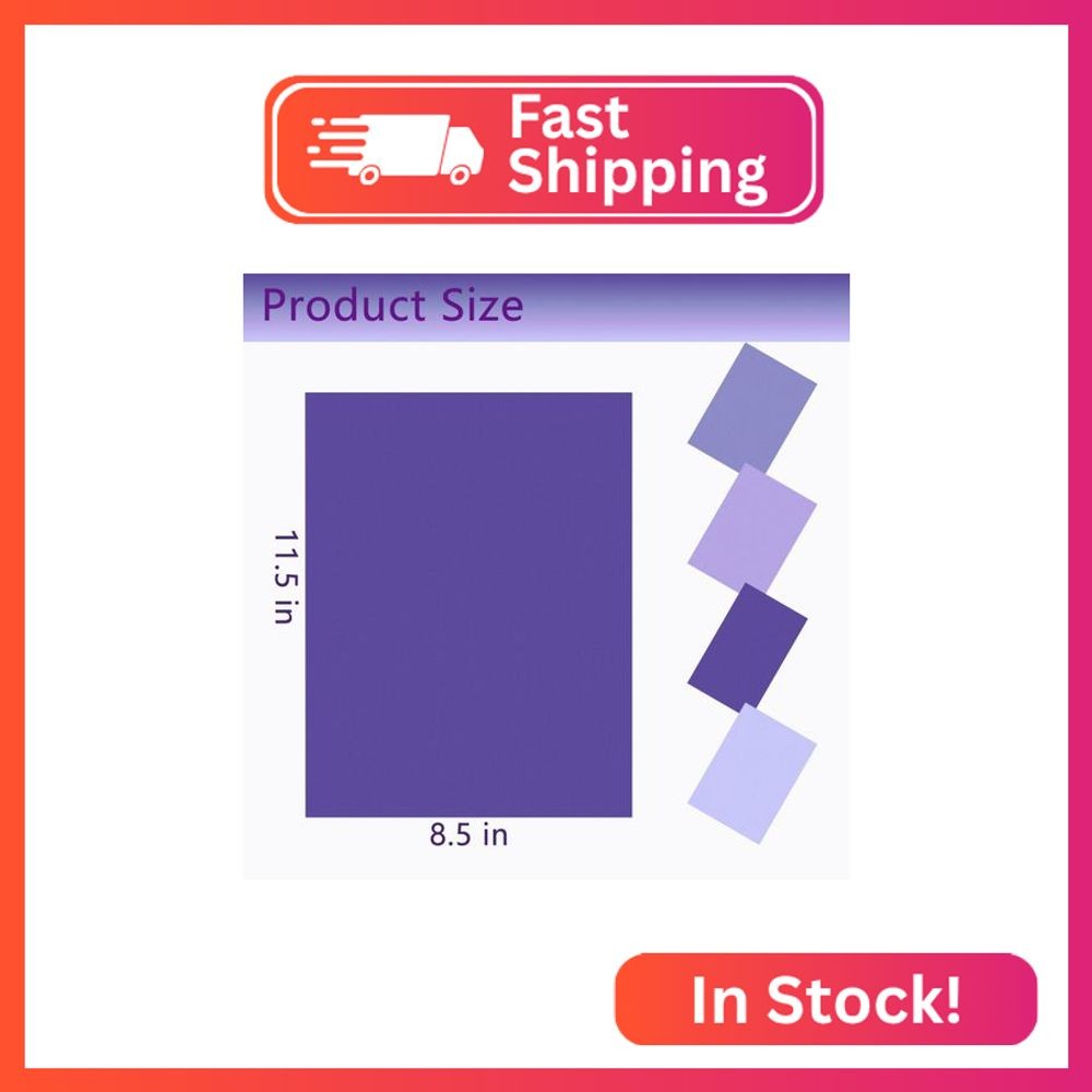 Purple Colored Cardstock, Art Kraft Cover Stock Paper, 65lb/175GSM for Card Cons