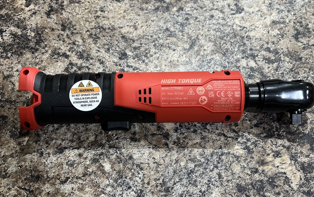 For Snap On Ctr862dbCordless Ratchet Brushless High Torque Red New