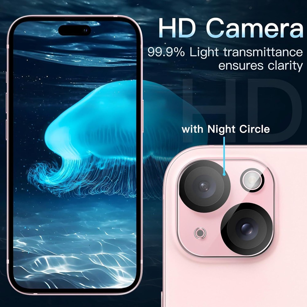 3 Pack For iPhone 14 13 12 11 Pro Max Tempered Glass Camera Lens Cover Protector