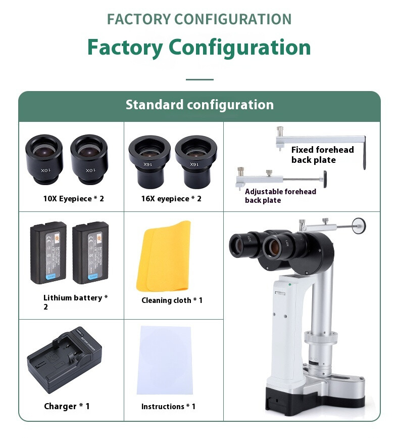 Optical and Ophthalmic Slit Lamp Microscope Handheld LED Source Microscope
