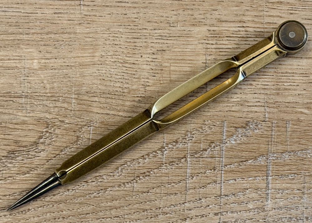 VINTAGE BRASS STANLEY DRAFTING NAVIGATION TOOL