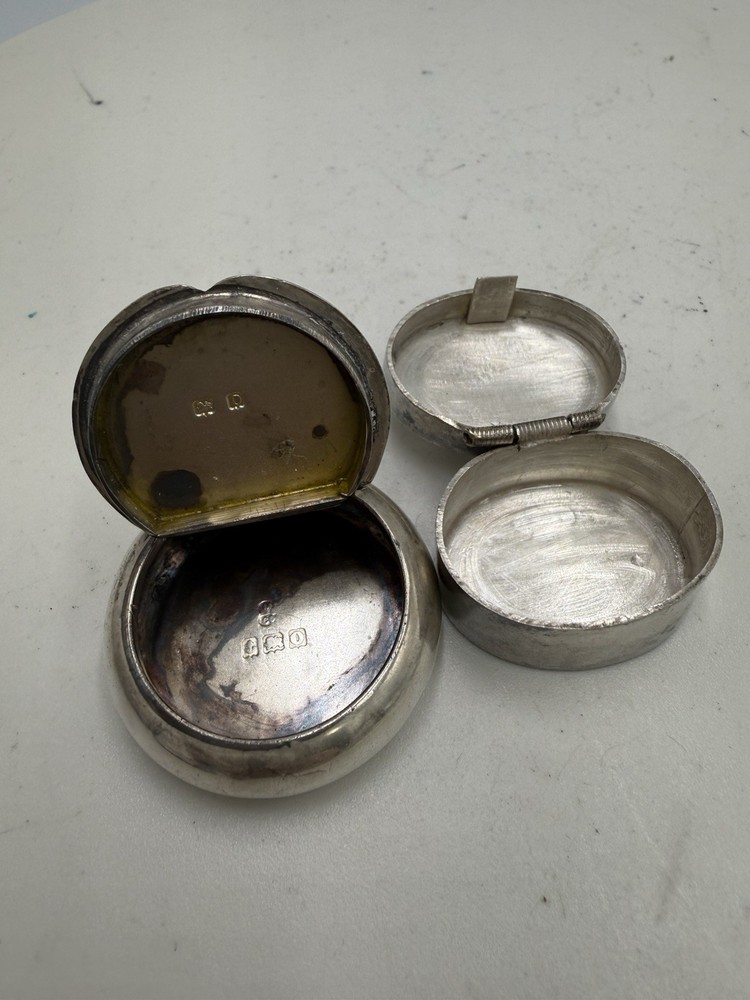 Two Sterling Silver Snuff Boxes