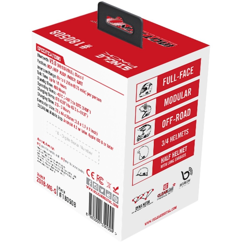 UCLEAR Digital Motion 6 Single Helmet Communication System - 180508