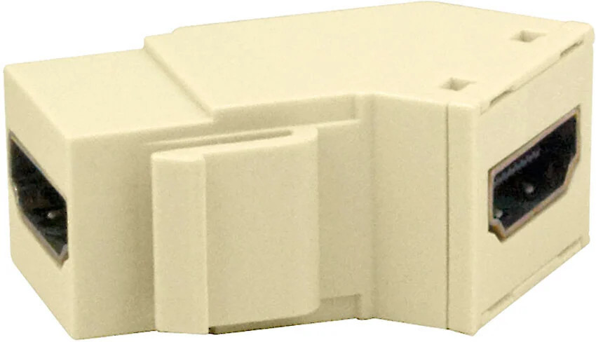 On-Q 4K HDMI Coupler Keystone Insert, Light Almond