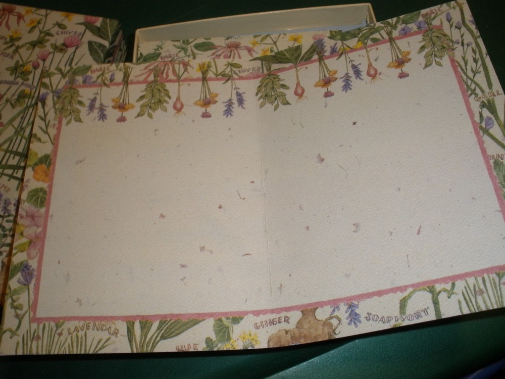 NEW Opened Box "Herbs" 10 Notecards & Envelopes 2001 Legacy Publishing