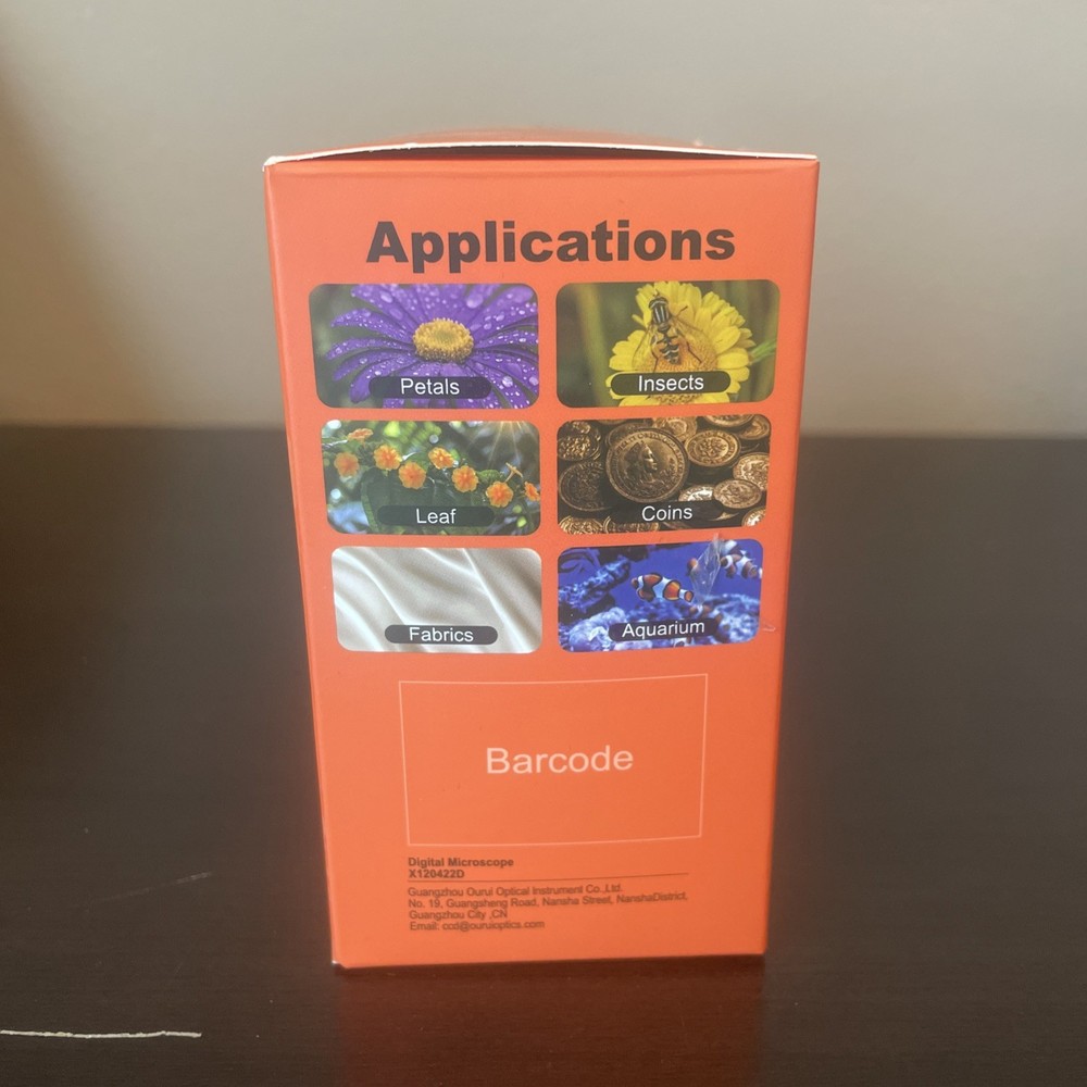1000X Handheld Microscope w/Rechargeable Pocket Digital Microscopes w/Slides Kit