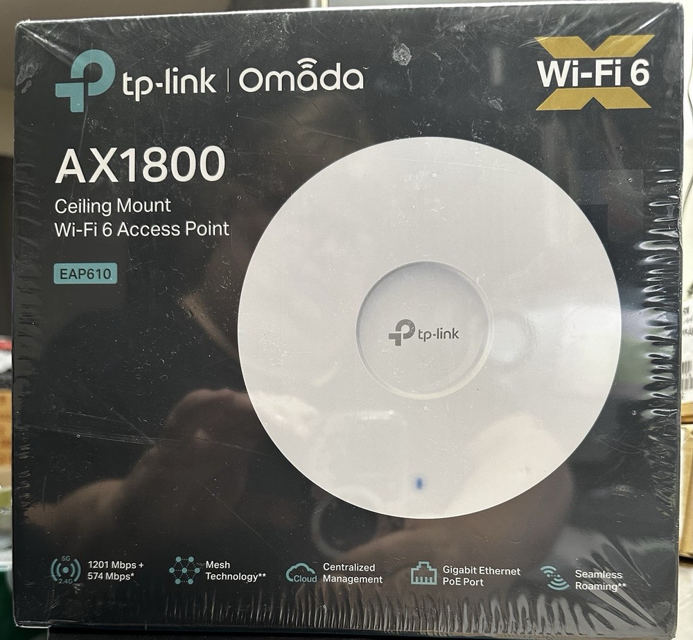 TP-Link EAP610 AX1800 Ceiling Mount Wireless Access Point White New