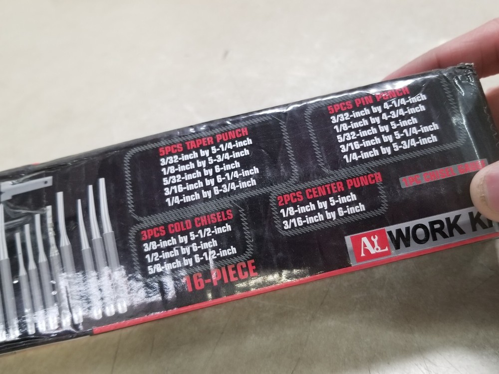 Work Kit 16 Piece Utility Type Punch and Chisel Set G High Hardness Bolt Kit