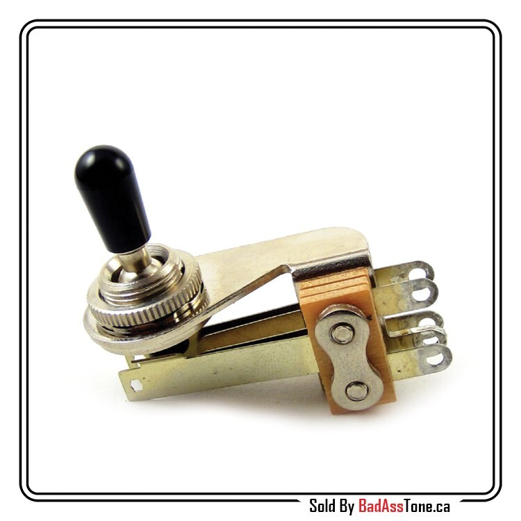 Switchcraft 3-way L-type Toggle switch - Black Tip - SG, Semi-Hollow Body, etc.