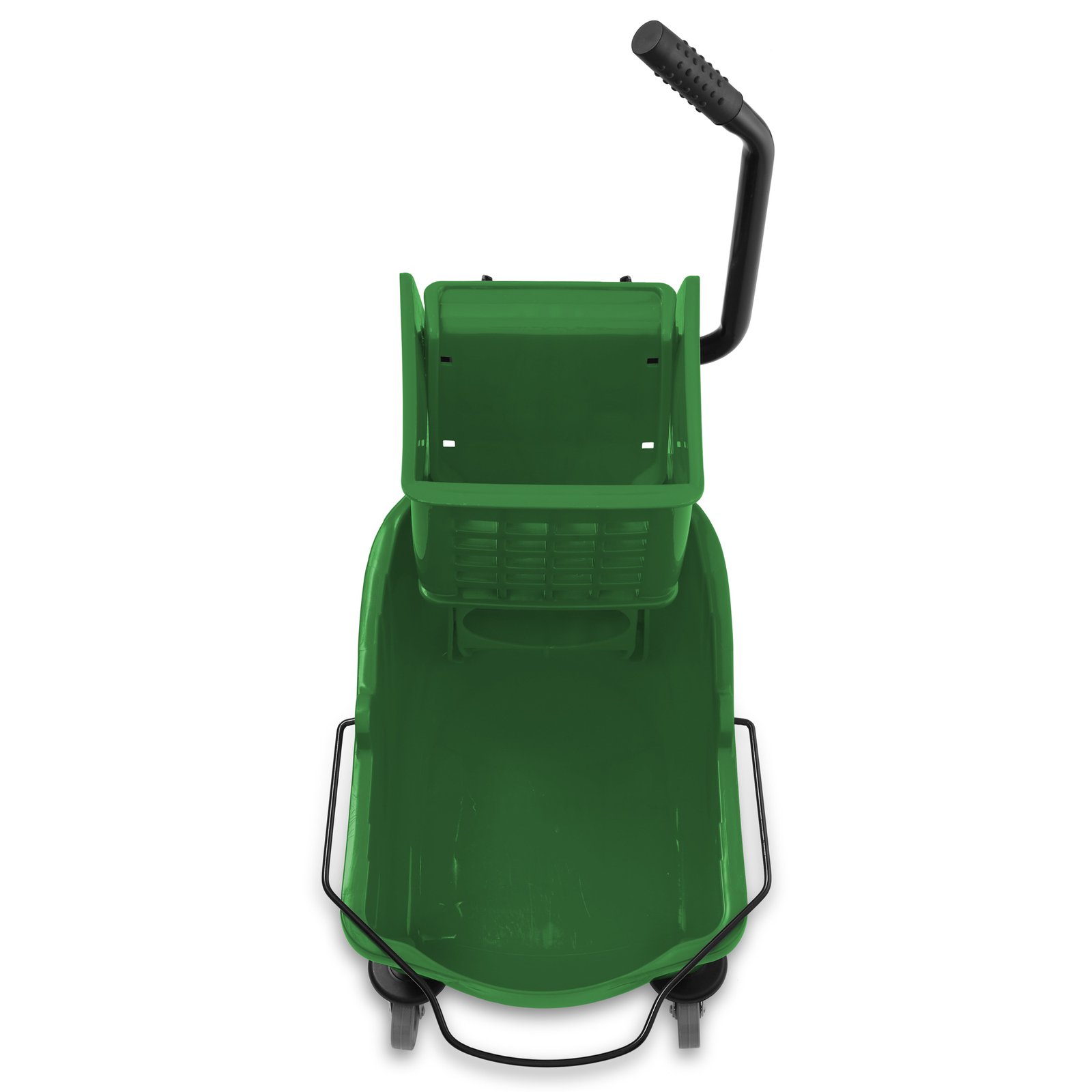 26 Quart Commercial Mop Bucket with Side Press Wringer, Green
