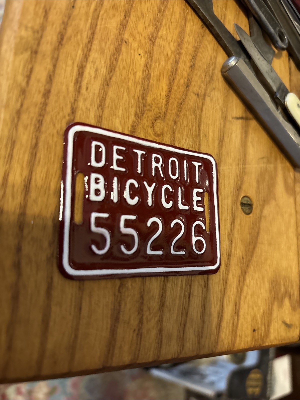 Vintage Detroit Bicycle License Plate 1960s Eater New Or Restored