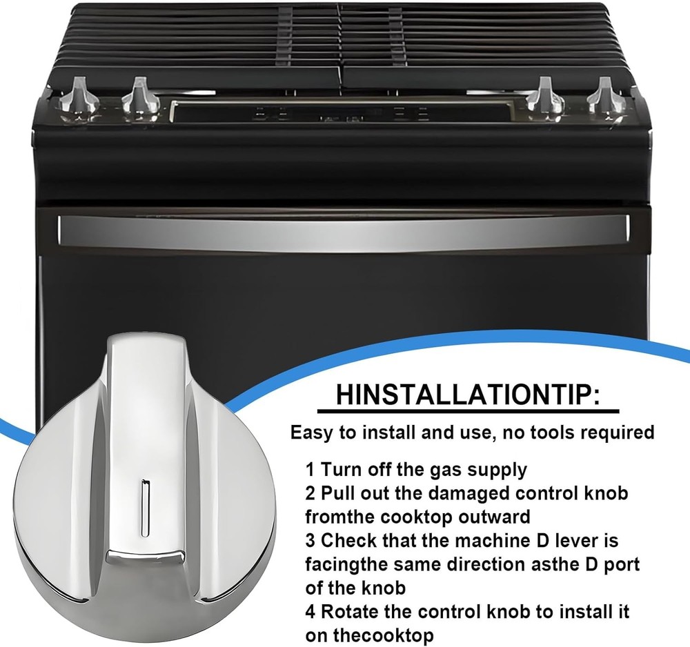 W11517331 for Whirlpool Electric Range Knobs Replace W10850027 W11117415 (4pcs)