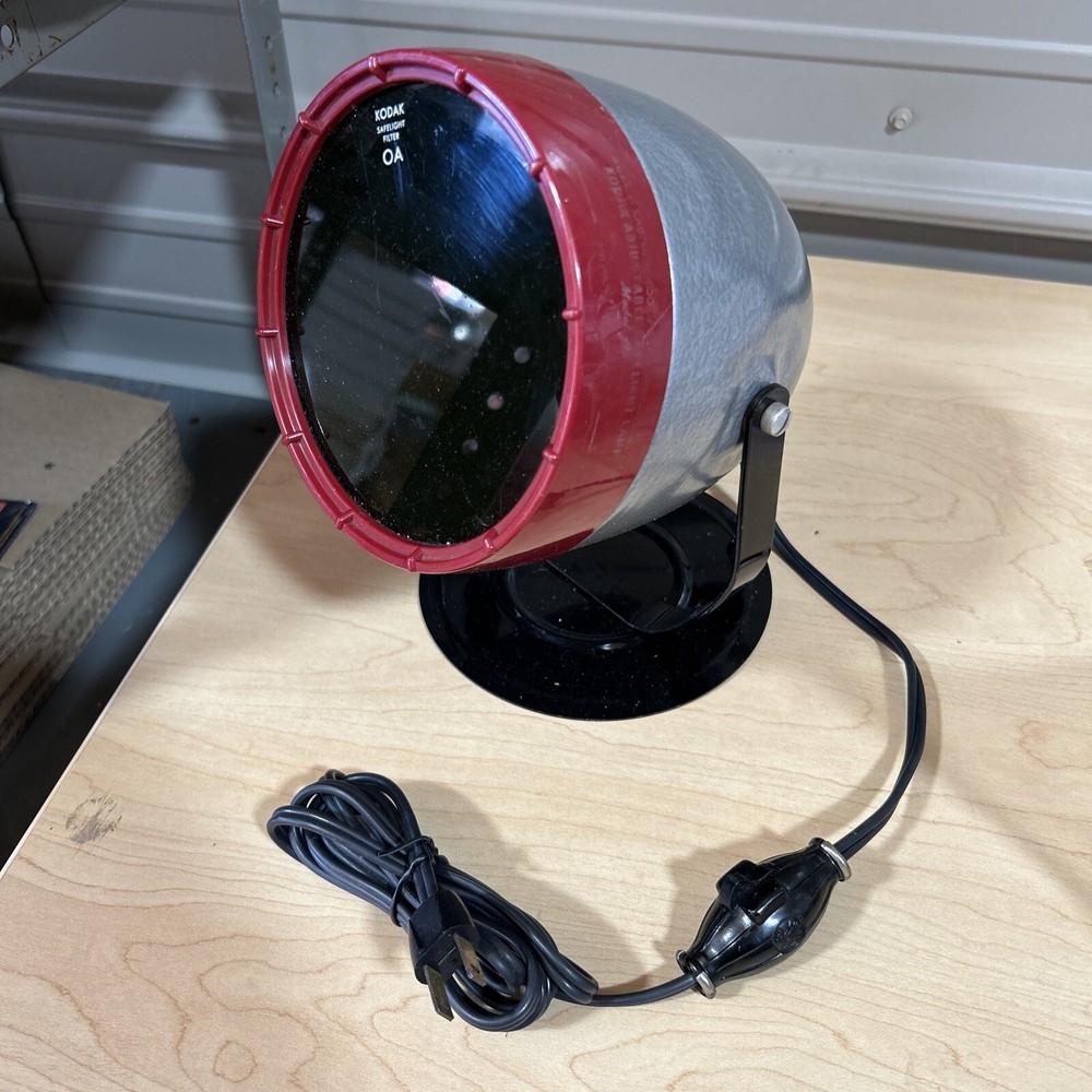 Kodak Model A Adjustable Safelight Lamp Wall Mount Orange OA Safe Light Filter