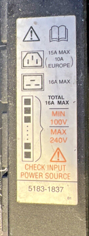 HP E7671-63001 Modular PDU Control Unit 8 Outlets 100-240VAC D